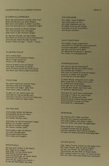 Not On Label 58082/83 - Lieder Nach Texten Von Ludwig Finckh - Image 3
