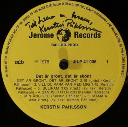 Jerome Records JILP 41 006 - Det Är Grönt, Det Är Skönt - Image 3