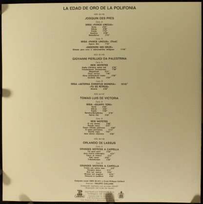 Erato HES 60-145/6/7/8 - La Edad De Oro De La Polifonía - Image 4