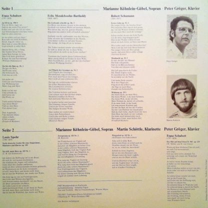 Not On Label 66-23260-01 - Singt Lieder von Spohr, Schubert, Men - Image 2