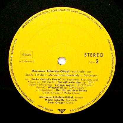 Not On Label 66-23260-01 - Singt Lieder von Spohr, Schubert, Men - Image 4