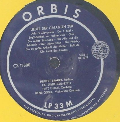 Orbis CX 11680 - Lieder Der Galanten Zeit - Image 3