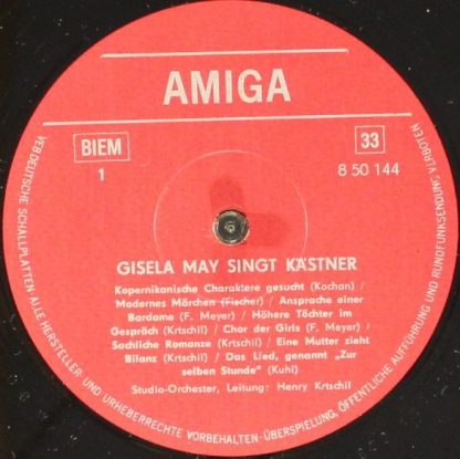 Amiga 8 50 144 - Gisela May Singt Erich Kästner - Image 4