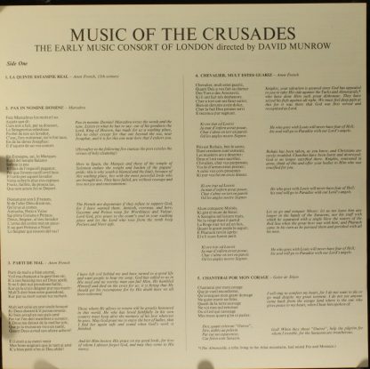 Argo ZRG 673 - Music Of The Crusades (Songs Of Love And War) - Image 3