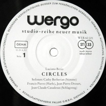 WERGO WER 60021 - Circles · Sequenza I, III, V - Image 4