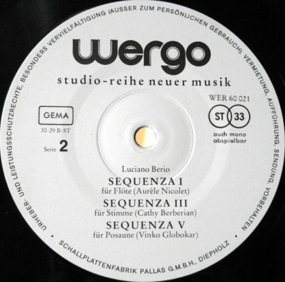 WERGO WER 60021 - Circles · Sequenza I, III, V - Image 5