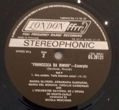 London Records OS 26121 - Francesca Da Rimini - 3 Great Scenes - Image 4