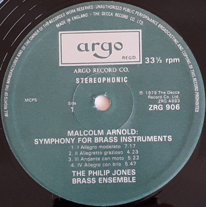 Argo ZRG 906 - Modern Brass - Image 3
