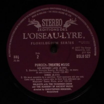 L'Oiseau-Lyre DSLO 527 - Theatre Music Vol II (Bonduca • Sir Ant - Image 5