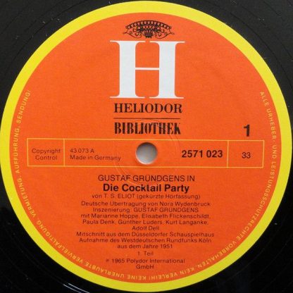 Heliodor Bibliothek 2571 023 - Die Cocktail Party (Auszüge) - Image 3