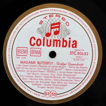 Columbia STC 80632 - Madame Butterfly - Grosser Querschnitt - Image 3
