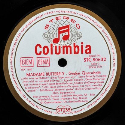 Columbia STC 80632 - Madame Butterfly - Grosser Querschnitt - Image 4