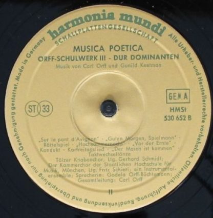 Harmonia Mundi HM 30 652 / HMSt 530 652 - Musica Poetica Teil 3 - Image 4