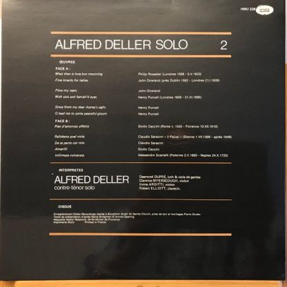 Harmonia Mundi HMU 228 - Alfred Deller Solo Volume 2 - Image 2