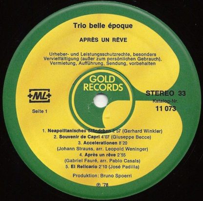 Gold Records LP 11 073 - Après Un Rêve - Image 3