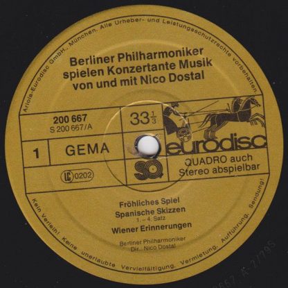 Eurodisc 200 667-366 - Konzertante Musik Von Und Mit Nico Dostal - Image 3