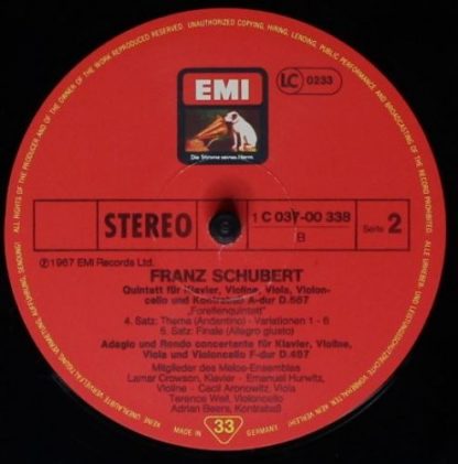 His Master's Voice 1C 037-00 338 - Forellenquintett - Adagio Und - Image 4