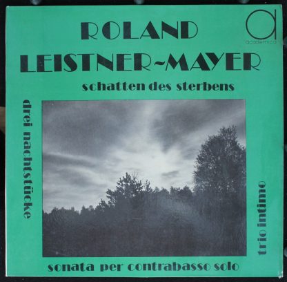 Academica E 16 750 - Schatten Des Sterbens / Sonata Per Contraba