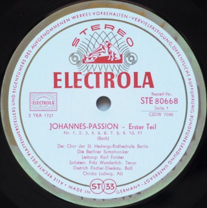 Electrola E 80 668/70 - Johannes-Passion - Image 3