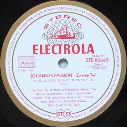 Electrola E 80 668/70 - Johannes-Passion - Image 5