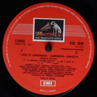 His Master's Voice SLS 797/3 - Lucia Di Lammermoor - Image 4