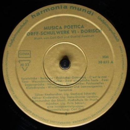 Harmonia Mundi HM 30 655 - Musica Poetica Teil 6 - Orff Schulwer - Image 4