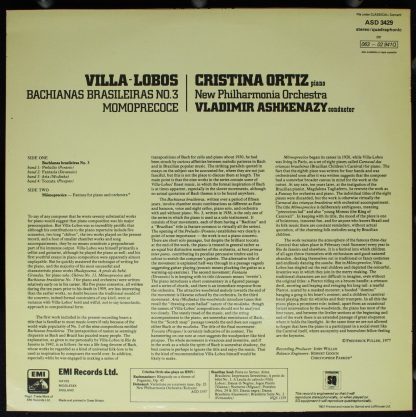 His Master's Voice ASD 3429 - Bachianas Brasileiras No 3 - Momop - Image 2