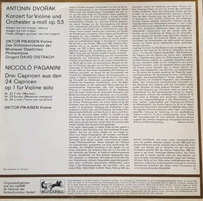 Eurodisc 78 463 KK - Violinkonzert A-Moll Op.53 / 3 Capricen Für - Image 3
