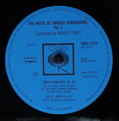 CBS SBRG 72119/20 - The Music Of Arnold Schoenberg - Volume One - Image 4