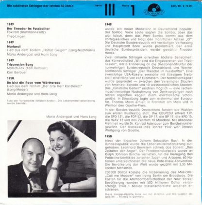 Polydor E 76 541 - Die Schönsten Schlager Der Letzten 50 Jahre - - Image 2