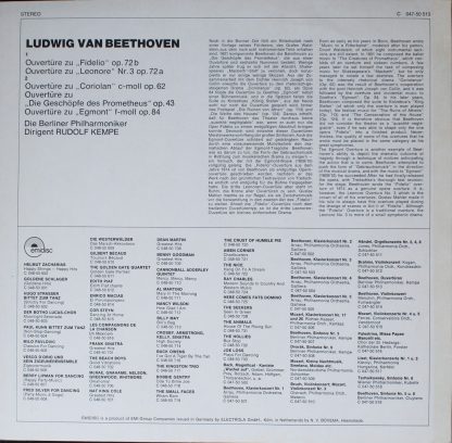 Emidisc (2) C 047-50 513 - Beethoven Ouvertüren - Image 2