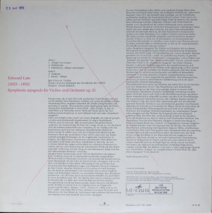 Eterna 8 26 213 - Spanish Symphony For Violin And Orchestra op. - Image 2