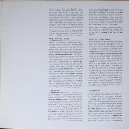 Erato STU 71290 - Le Sacre Du Printemps (The Rite Of Spring) - Image 4