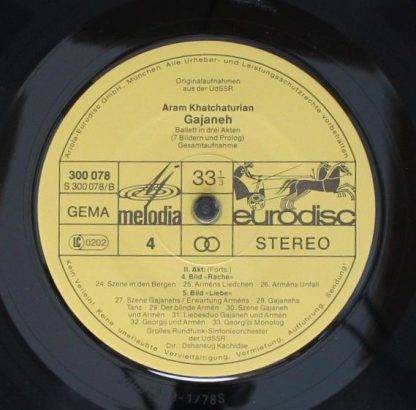 Supraphon 300 080-435 - Gayaneh -  Ballet In Three Acts - Image 8