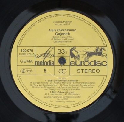Supraphon 300 080-435 - Gayaneh -  Ballet In Three Acts - Image 9