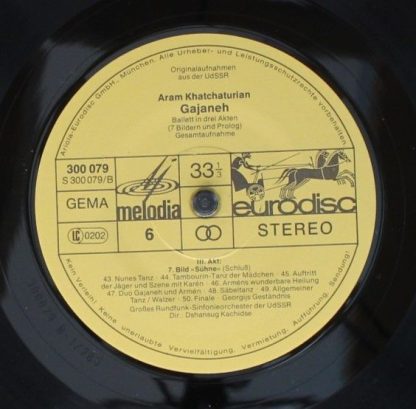Supraphon 300 080-435 - Gayaneh -  Ballet In Three Acts - Image 10