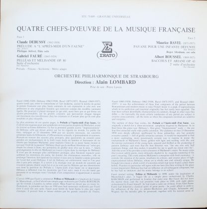 Erato STU 70889 - Quatre Chefs-D'Œuvre De La Musique Française - Image 3