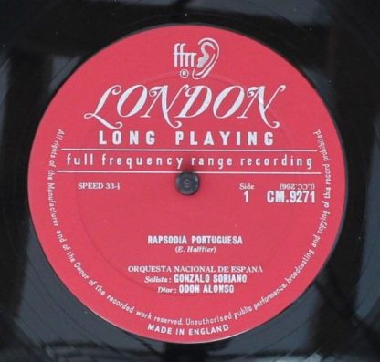 London Records CM9271 - Turina Rapsodia Sinfonica / Halffter Rap - Image 3