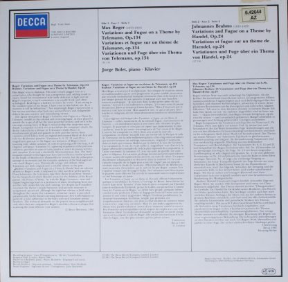 DECCA 6.42644 - Variationen Und Fuge Über Ein Thema Von Telemann - Image 2