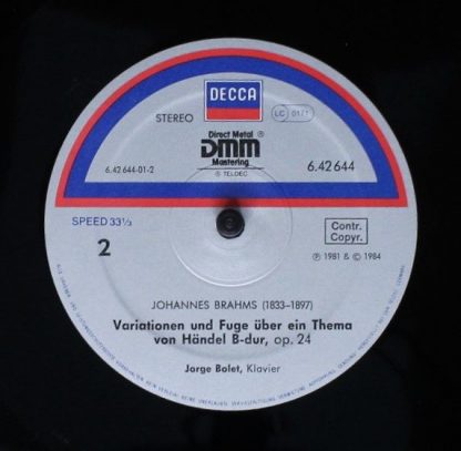 DECCA 6.42644 - Variationen Und Fuge Über Ein Thema Von Telemann - Image 4