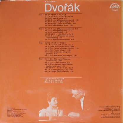 Supraphon 1 11 1301 - Slavonic Dances 1-16 / Legends 1-4 - Image 2