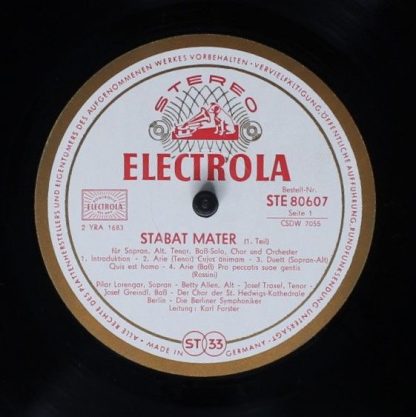 Electrola E 80 607 - Sabat Mater - Image 3