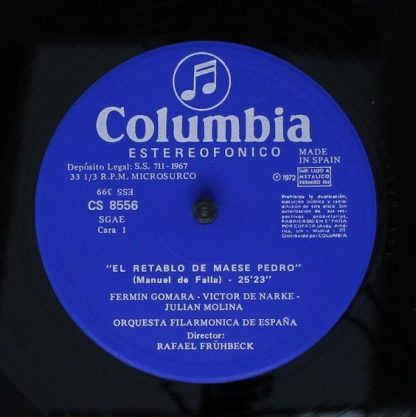 Discos Columbia - - El Retablo de Maese Pedro y Homenajes - Image 3
