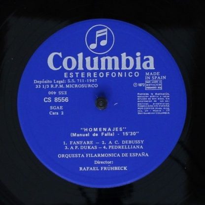 Discos Columbia - - El Retablo de Maese Pedro y Homenajes - Image 4