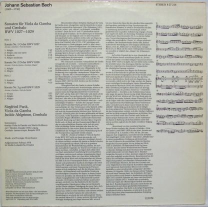 Eterna 8 27 216 - Drei Sonaten Für Viola Da Gamba Und Cembalo BW - Image 2