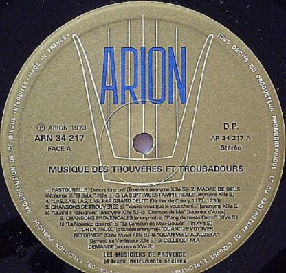 ARION ARN 34217 - Musique Des Trouvères Et Troubadours (Instrume - Image 3