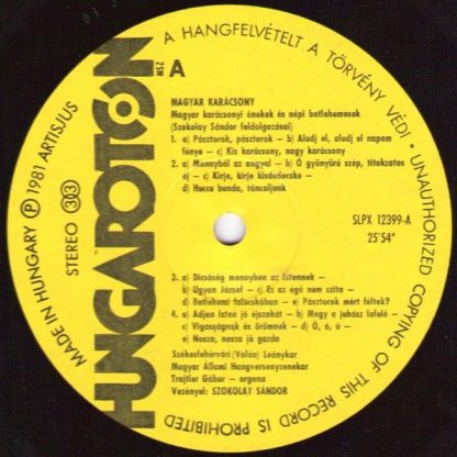 Hungaroton SLPX 12399 - Magyar Karácsony - Image 2