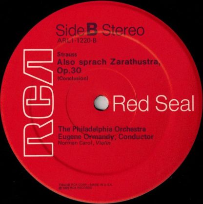RCA Red Seal ARL1-1220 - Strauss Also Sprach Zarathustra - Image 3