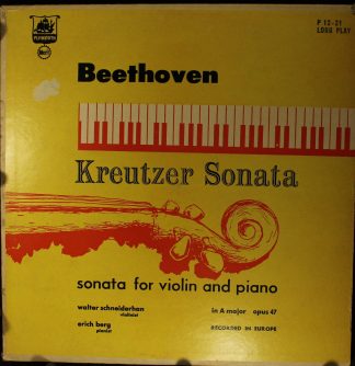 Plymouth P12-21 - Kreutzer Sonata - Sonata For Violin And Piano