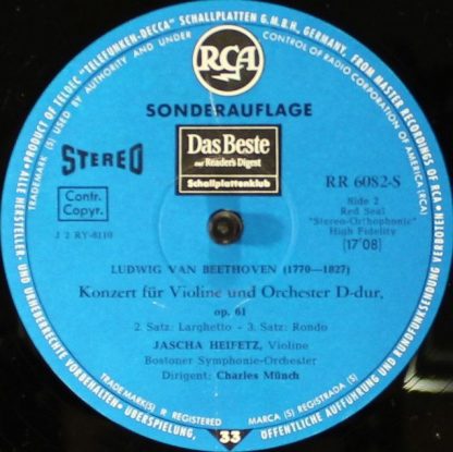 RCA Red Seal RR 6082-M - Violinkonzert D-Dur - Image 4